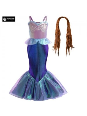 Simile Principessa Sirena Vestito Carnevale Costume Ballo LITMER05